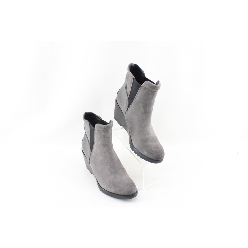 Sorel Womens Grey & Black After Hours Chelsea Wedge Boot NL2566-052‎ US 10 EU 41
